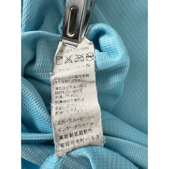 LL Bean Womens Size L Cycling Shirt Blue Short Sleeve 1/4 Zip Top Athletic - Picture 10 of 11